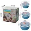 Set de Paja de Trigo Tazón para Conservar Fresco Cocina Refrigerador Transparente con Tapa Tazón Congelado Sellado Tazón de Plástico de Trigo al por Mayor