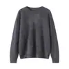 Suéter de Cashmere Feminino 100% Cashmere Puro Escovado Casual Fashion Cor Sólida Gola Redonda Pulôver Mais Fácil de Combinar Tricotado Suéter Quente