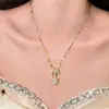 Design de Nicho Exquisito Colar de Zircônia em Forma de Coração Moda de Verão Corrente de Clavícula com Temperamento Pingente Versátil Transfronteiriço Joia