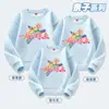 Roupas para pais e filhos no atacado juntas para o futuro de uma família de três e quatro atividades familiares apresentação escolar roupas de classe coletes de manga comprida