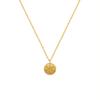Colar com Pingente Redondo Minimalista Europeu e Americano Personalidade Tendência Arroz Feminino Design de Nicho Corrente de Clavícula Banhada a Ouro Aço Titânio P919