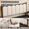 Cama de Hierro Forjado Colgante para Dormitorio del Hogar, Cama Doble Moderna Minimalista con Estructura de Listones, Reforzada y Engrosada, Cama con Revestimiento Suave para Viviendas de Alquiler