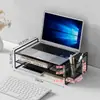 Suporte para Gabinete de Computador de Mesa com Rodinhas Suporte de Chassi Base Elevatória para Escritório Casa Bandeja Prateleira de Armazenamento