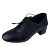 Zapatos Mocasines de Tacón Grueso de Comercio Exterior para Mujer Piel Genuina Suave Nuevo Estilo Primavera Nuevo Estilo Versátiles Zapatos Pequeños de Piel Tacón Medio Corte Profundo Zapatos para Mujer Zapatos de Madre