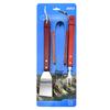Amazon especial churrasco ferramenta combinação de aço inoxidável de madeira punho de amarração cartão comumente usado 3 peças churrasco conjunto de ferramentas
