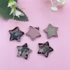 Amazon Piedra Natural Cristal 20mm Estrella de Cinco Puntas No Porosa Colgante Estrella Luna Joyería Pequeños Adornos de Estrella Accesorios