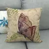 Almofada de Sofá Casual para Casa de Linho com Borboleta e Libélula Fronha Confortável 1117
