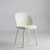 Cadeira de Jantar de Plástico Nórdica para Uso Doméstico, Banqueta Simples com Encosto, Cadeira de Jantar de Mesa de Maquiagem Tendência Designer Colorida Dopamina
