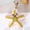 Colgante de ganchillo de arcoíris de amor trébol de cuatro hojas multicolor llavero accesorios para bolso regalo regalo