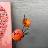 Venta Directa de Fábrica 2 cabezas simulación Caqui Fruta Ruyi de Caqui Flor de Nochevieja Cubo de bendición del año del dragón con arreglo floral de Año Nuevo