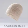 Gorro de Crochet Dome Suave y Cálido de Mezcla de Cachemir y Lana Estilo Europeo y Americano