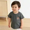 Camiseta de Verano para Niños, Top de Algodón Puro Clase A para Bebé, Camiseta Interior Unisex Fina de Manga Corta para Bebé, Camiseta para Niños Pequeños