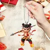 Pingente de Árvore de Natal Popular Transfronteiriço Plano 2D Estilo Chinês Decoração de Desenho Animado Decoração de Retrovisor de Carro Bolsa