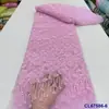 Vestido Estilo Francés con Bordado Floral Tridimensional de Alta Resistencia, Tela de Encaje para Bodas, Tela de Encaje con Lentejuelas para Novias