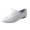 Venda Direta de Fábrica 2026 Novo Estilo Sapatos Brancos de Couro Bovino com Salto Baixo para Mulheres, Sapatos Casuais com Solas Antiderrapantes, Sapatos Brogue Estilo Universitário