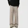 Pantalones largos de rayas estilo "old money" americano para hombre y mujer, pantalones casuales relajados de otoño Yamamoto con caída, pantalones casuales de traje