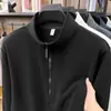 Jaqueta de fleece dupla face 400g para homens, novo estilo outono/inverno 2026, gola alta, com zíper, casual, quente, cardigã moletom masculino