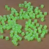6mm Verde Translúcido Quadrado 26 Letras Inglesas Contas Soltas Adorno de Cabeça Pulseira Acessórios para Joias DIY Atacado