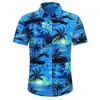 Camisa de Playa de Verano para Hombre con Estampado Hawaiano de Manga Corta Floral para Niños, Transfronteriza AliExpress Amazon Europa y América