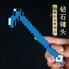Armas Periféricas de Juego Espada de Diamante de 12 cm Azul Negro Arma Artesanal Arma de Metal Props Sin Filo