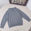 Suéter Infantil 2026 Outono e Inverno Novo Estilo Suéter de Malha com Gola Polo Infantil Estilo Coreano Suéter de Lã para Meninos Top Casual Versátil