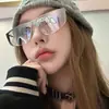 Nuevas Gafas de Sol Antivaho de Una Pieza, Gafas de Sol Metálicas de Moda para Chicas, Gafas de Sol Personalizadas Atractivas y de Alta Gama