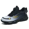 Nuevos Zapatos de Protección Laboral de Punto Volador Multicolor con Botón Giratorio Resistentes al Desgaste, Ligeros y Transpirables 266+262 Antiaplastastamiento y Antipinchazos con Suela Suave