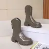 Botas Martin Western de suela gruesa para mujer, piel genuina, Botines cortos retro británicos, Botines cortos con corte en V, Botas Martin