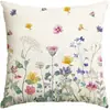 Funda de Almohada Floral Acuarela Primavera Tulipán Rosa Mariposa Venta Caliente Transfronteriza Fabricante Venta al por Mayor Funda de Almohada para Sofá