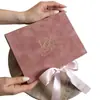 Caja de Regalo de Terciopelo para Invitación de Boda de Gama Alta, Invitación Acrílica, Caja de Embalaje de Lujo para Invitaciones de Boda para Eventos de Negocios