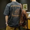 Camiseta de manga corta transfronteriza de peso pesado para hombre, corte holgado, talla grande, marca de moda, nuevo estilo verano 2026, ropa de algodón puro para hombre