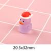 Nuevo paquete de accesorios para el cabello con tocado de pato tridimensional luminoso navideño, adornos pequeños, accesorios de resina al por mayor