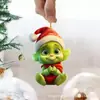 Adornos Navideños del Grinch Decoraciones Navideñas Decoraciones para Ventanas Montaje de Escena Adornos Montados en Coche de Cabello Verde