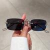 Óculos de Sol Avançados Ins Box Sem Aro Feminino Mesmo Estilo Óculos de Sol Masculino Pequeno Novo Celebridade Cyber Personalidade Tendência Cool Vanguarda