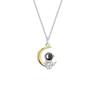 Collar de Oro para Pareja con Proyección de Mil Caracteres de Astronauta Xiyin Colgante de Astronauta Recogiendo Estrella Lanyue Serie Roaming Galaxy