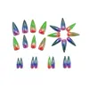 Venta al por mayor transfronteriza de uñas artificiales, productos terminados de arte para uñas electrochapados de 24 piezas, parches de uñas removibles para fashionistas europeos y americanos