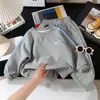 Nuevo conjunto de ropa infantil estilo coreano para primavera y otoño, moderno conjunto de sudadera unisex para niños, ropa deportiva de primavera para niños