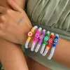 Joyería Transfronteriza Europea y Americana Pulsera de Flor de Color Bohemio Pulsera de Cerámica Blanda Suave Hecha a Mano Superpuesta para Mujeres