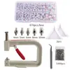 Máquina Manual de Clavar Perlas Juego de Clavado de Garra Hueca para Perlas Accesorios Portátiles de Presión Manual para Perforación de Perlas DIY