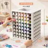 Organizador com Compartimentos Multicamadas Suporte Giratório para Armazenamento de Miçangas Perler Caixa de Armazenamento de Miçangas Perler para Mesa Rack de Armazenamento de Grande Capacidade Estilo ins