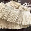 Fábrica en stock venta al por mayor fila de rafia planta de bigote borla decoración del hogar manualidades colgante de borla
