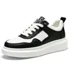 Zapatos de Hombre con Aumento de Altura Interior de 7 cm, Zapatos Deportivos y Casuales, Zapatos Blancos, Primavera Bajos de Piel de Vaca Suela Gruesa Zapatillas Deportivas para Correr