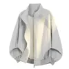 Chaqueta de aviador cool estilo callejero americano con cuello alto para hombre, nuevo modelo otoño 2026, chaqueta casual simple, holgada y versátil