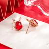 Pendientes de ágata roja con forma de dragón de la suerte para niñas, regalo de Año Nuevo del zodíaco, pendientes festivos de alta calidad con temperamento