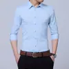 Camisa Blanca para Hombre de Manga Corta Sin Planchar Corte Ajustado con Pliegues Ropa de Trabajo Formal de Negocios Otoño Profesional Formal Camisa Larga para Hombre