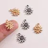 Venda Quente Transfronteiriça Flor Margarida Pequeno Pingente DIY Liga Acessórios de Joias Colar Pulseira Chaveiro Decoração Pingente