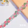 Encaje Bordado Floral Color Macarrón en Stock, Artesanía de Alta Densidad Soluble en Agua, Accesorios para el Cabello Hechos a Mano y Accesorios para Ropa de Muñecas