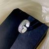 Anillo de Mariposa con Circonita Incrustada en Cobre Estilo Similar a Xiaohongshu para Mujer, Accesorios de Moda de Lujo Ligero con Perla Chapados en Oro Real de Alta Calidad