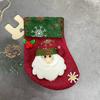 Decoración navideña, muñeco de nieve, calcetines pequeños, colgante de árbol de Navidad, mini media navideña, bolsa de regalo, bolsa de dulces