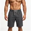Shorts Esportivos Casuais Pesados Estilo Americano para Homens, Comércio Exterior Transfronteiriço, Shorts de Cinco Pontos de Algodão e Linho Retos Soltos de Verão, Finos e Respiráveis